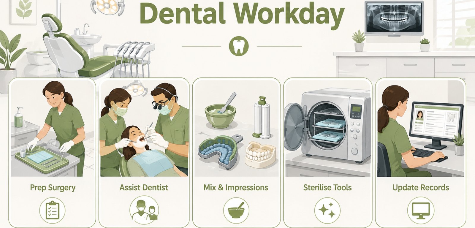Dental Professionals Spend Their Workday