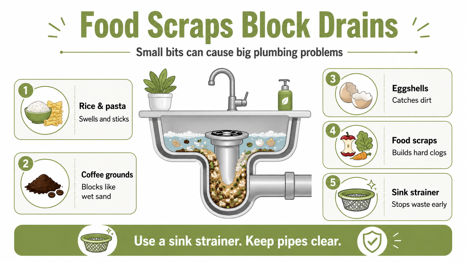 Food Scraps Damage Your Plumbing
