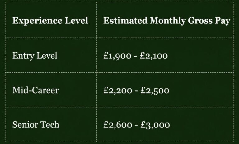 pay for a pharmacy tech Table