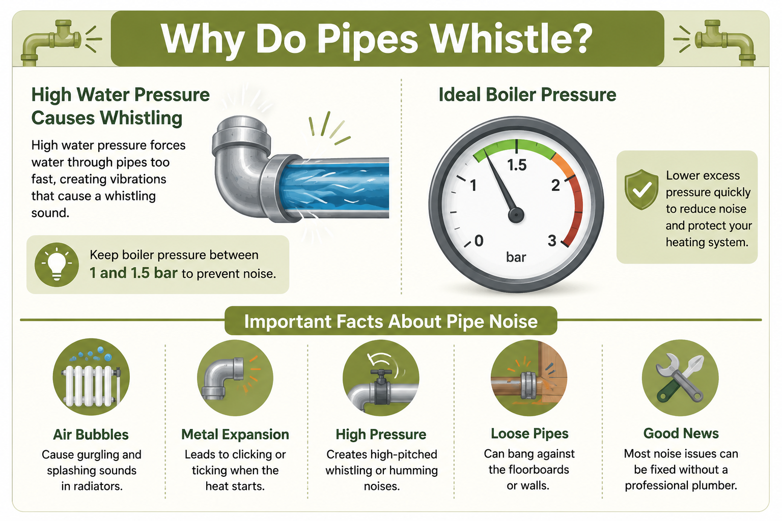 How Does High Water Pressure Cause Pipe Whistling
