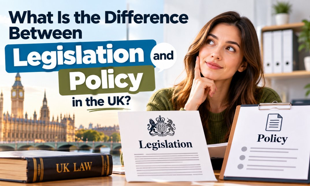 difference between legislation and policy