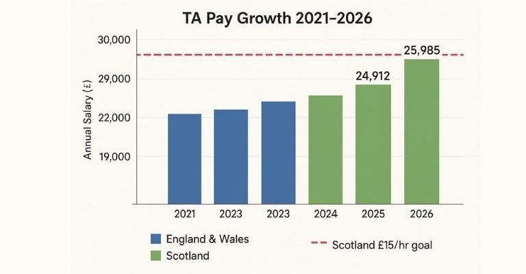 How TA Pay Changed from 2021 to 2025